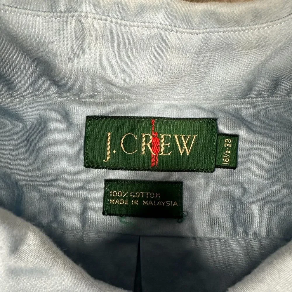 Vintage J Crew Mens Dress Shirt 16.5 Blue Oarsman Button Down‎ Chambray